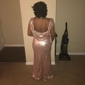 Rose gold brides maid dress